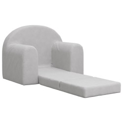 Canapé-lit pour enfants gris clair peluche douce 562780562780