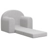 Canapé-lit pour enfants gris clair peluche douce 562780562780