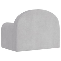 Canapé-lit pour enfants gris clair peluche douce 562780562780