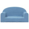 Canapé pour enfants 2 places bleu peluche douce 562782562782