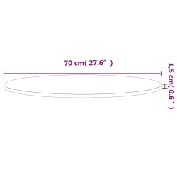 Dessus de table Ø70x1,5 cm rond bois massif de hêtre 562784562784