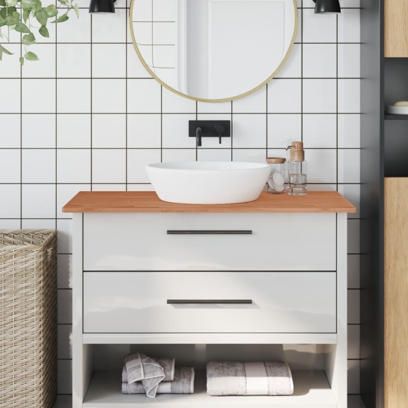 Comptoir de salle de bain 100x50x1,5 cm bois massif de hêtre 562788562788