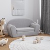 Canapé-lit enfants 2 places gris clair peluche douce 562790562790