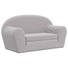 Canapé-lit enfants 2 places gris clair peluche douce 562790562790