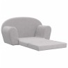 Canapé-lit enfants 2 places gris clair peluche douce 562790562790
