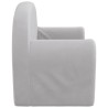 Canapé-lit enfants 2 places gris clair peluche douce 562790562790