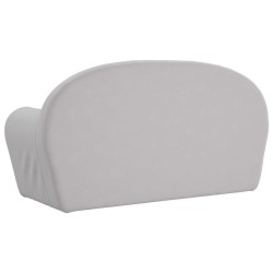 Canapé-lit enfants 2 places gris clair peluche douce 562790562790