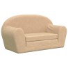Canapé-lit pour enfants 2 places crème peluche douce 562792562792