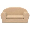 Canapé-lit pour enfants 2 places crème peluche douce 562792562792