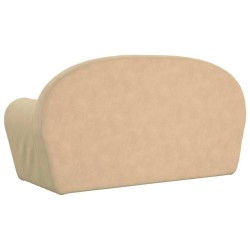 Canapé-lit pour enfants 2 places crème peluche douce 562792562792