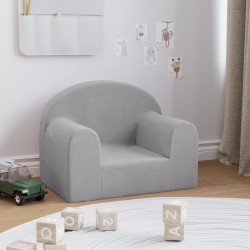 Canapé pour enfants gris clair peluche douce 562793562793