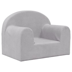 Canapé pour enfants gris clair peluche douce 562793562793