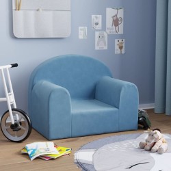 Canapé pour enfants bleu peluche douce 562795562795