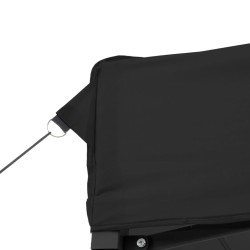 Tente de réception pliable escamotable 2 parois latérales noir 562801562801