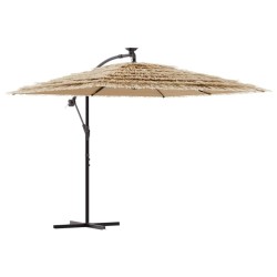 Parasol de jardin avec mât en acier marron 246x246x230 cm 562808562808