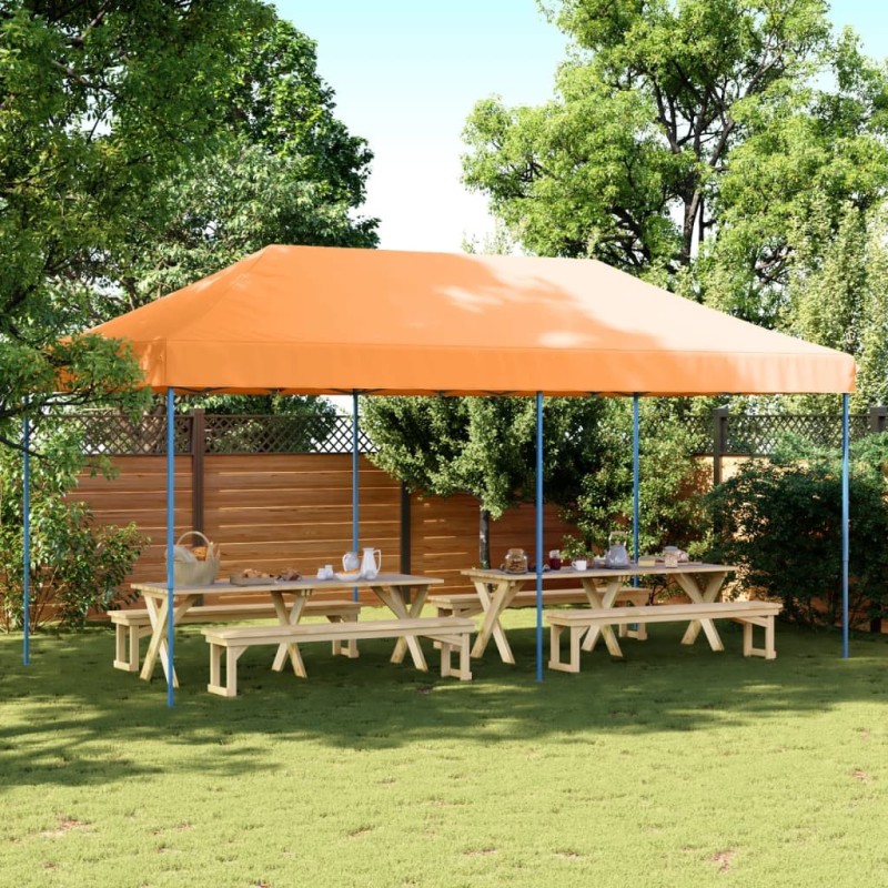 Tente de réception pliable escamotable orange 580x292x315 cm 562823562823
