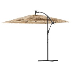 Parasol de jardin avec mât en acier marron 290x290x238 cm 562825562825
