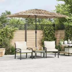 Parasol de jardin avec mât en acier marron 300x200x250 cm 562833562833