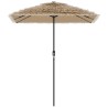 Parasol de jardin avec mât en acier marron 300x200x250 cm 562833562833