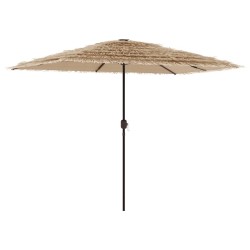 Parasol de jardin avec mât en acier marron 300x200x250 cm 562833562833