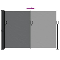 Auvent latéral rétractable noir 140x500 cm 562838562838