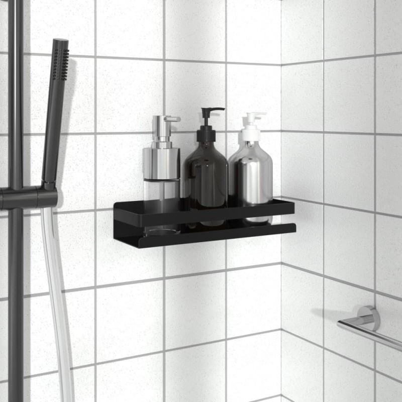 Étagère de douche noir mat acier inoxydable 304 brossé 562841562841