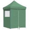Tente de réception pliable escamotable 4 parois latérales vert 562845562845
