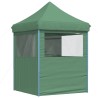 Tente de réception pliable escamotable 4 parois latérales vert 562845562845