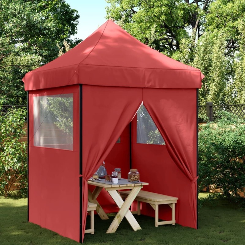 Tente de réception pliable escamotable avec 4 parois latérales 562847562847