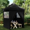 Tente de réception pliable escamotable 4 parois latérales noir 562850562850