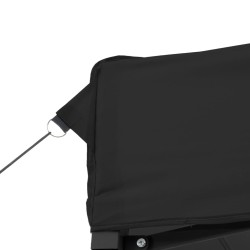 Tente de réception pliable escamotable 2 parois latérales noir 562851562851