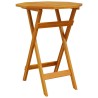 Table pliable de jardin Ø60x75 cm bois d'acacia massif 562853562853