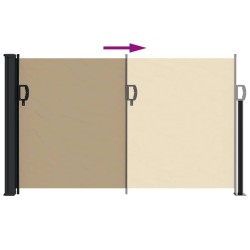 Auvent latéral rétractable beige 120x500 cm 562855562855
