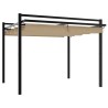 Tonnelle de jardin avec toit rétractable taupe 3x3 m aluminium 562857562857