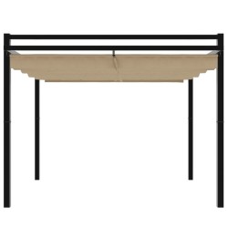 Tonnelle de jardin avec toit rétractable taupe 3x3 m aluminium 562857562857