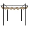 Tonnelle de jardin avec toit rétractable taupe 3x3 m aluminium 562857562857