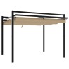 Tonnelle de jardin avec toit rétractable taupe 3x3 m aluminium 562857562857