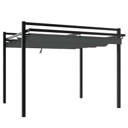 Tonnelle avec toit rétractable anthracite 3x3 m aluminium 562858562858
