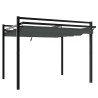 Tonnelle avec toit rétractable anthracite 3x3 m aluminium 562858562858