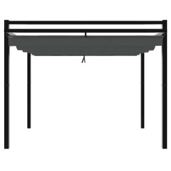 Tonnelle avec toit rétractable anthracite 3x3 m aluminium 562858562858