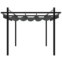 Tonnelle avec toit rétractable anthracite 3x3 m aluminium 562858562858
