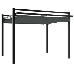 Tonnelle avec toit rétractable anthracite 3x3 m aluminium 562858562858
