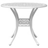 Table de jardin blanc Ø90x75 cm aluminium coulé 562859562859