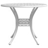 Table de jardin blanc Ø90x75 cm aluminium coulé 562859562859