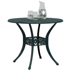Table de jardin vert Ø90x75 cm aluminium coulé 562860562860