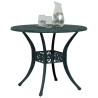 Table de jardin vert Ø90x75 cm aluminium coulé 562860562860