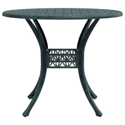 Table de jardin vert Ø90x75 cm aluminium coulé 562860562860
