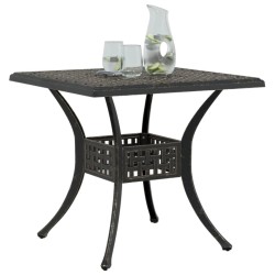 Table de jardin bronze 80x80x75 cm aluminium coulé 562861562861