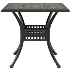 Table de jardin bronze 80x80x75 cm aluminium coulé 562861562861