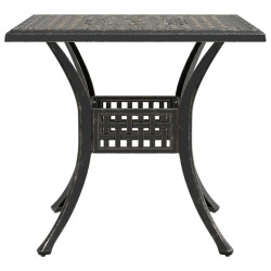 Table de jardin bronze 80x80x75 cm aluminium coulé 562861562861